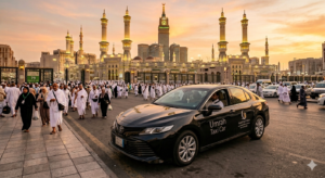 Taxi near me Makkah Umrah taxi service in front of Masjid al Haram