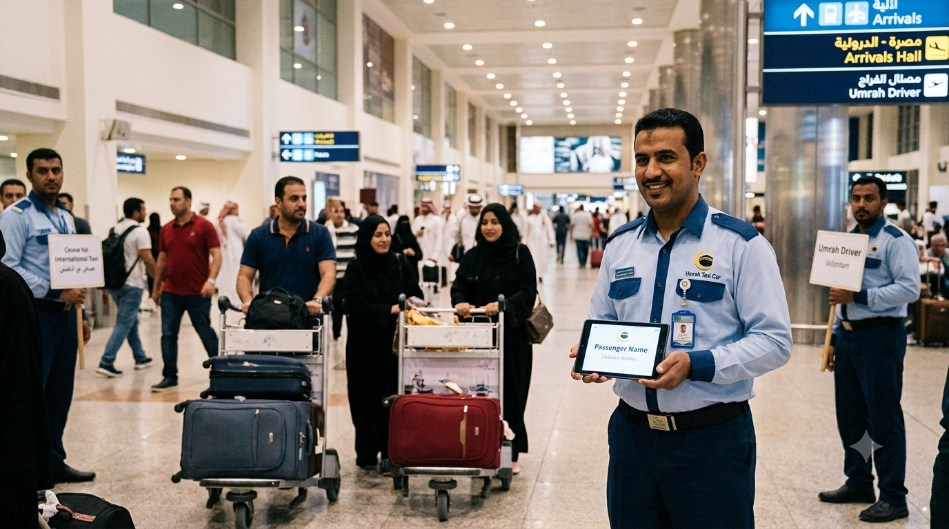 Umrah taxi service airport pickup in Saudi Arabia – Umrah Taxi Car driver